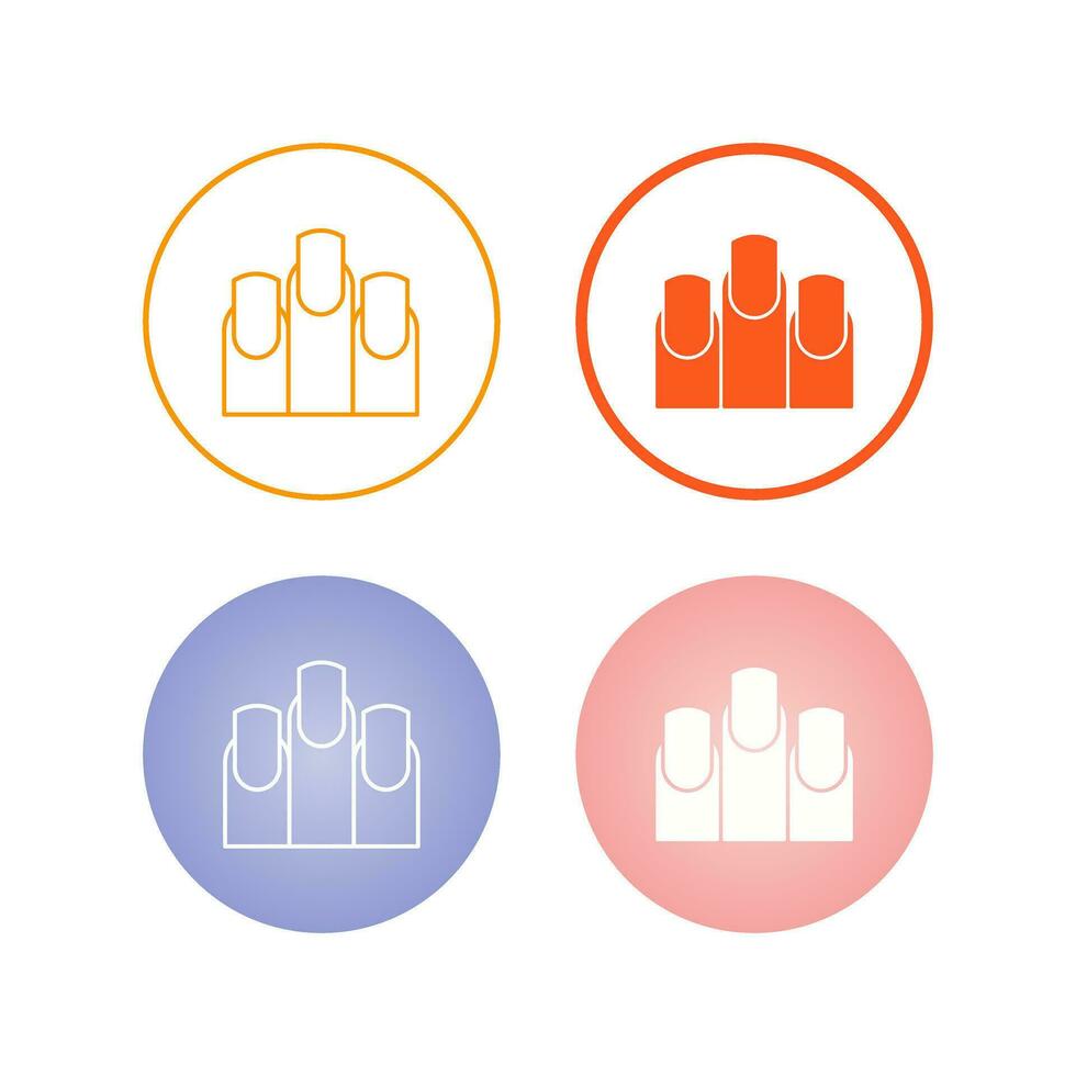 icono de vector de uñas