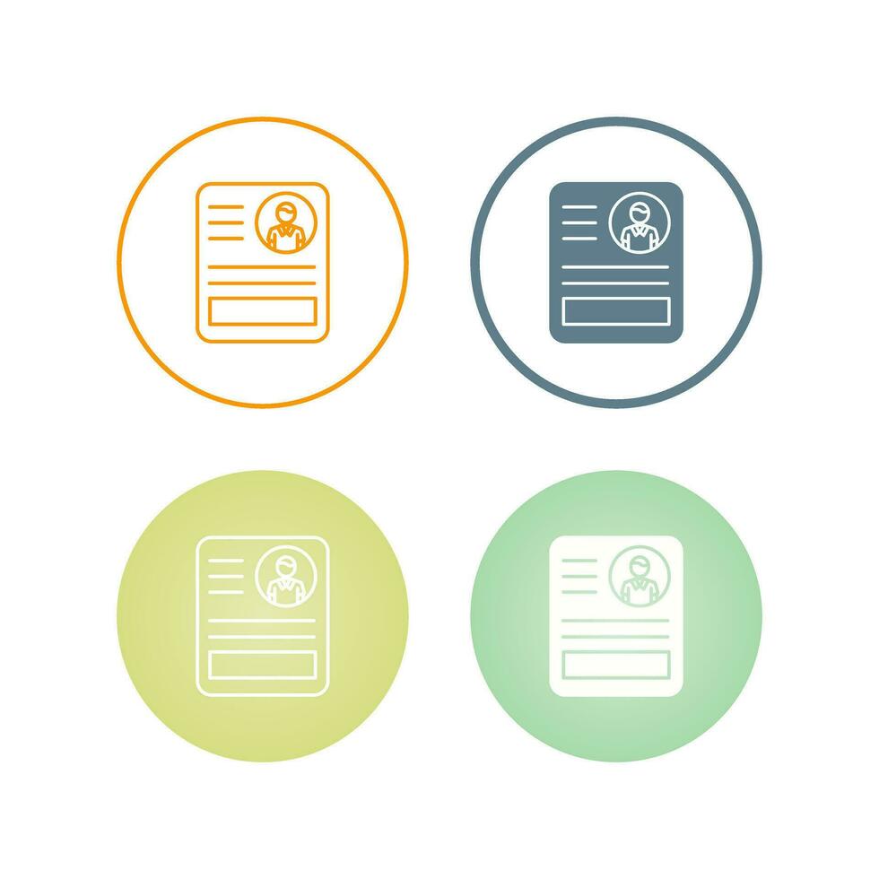 CV Vector Icon
