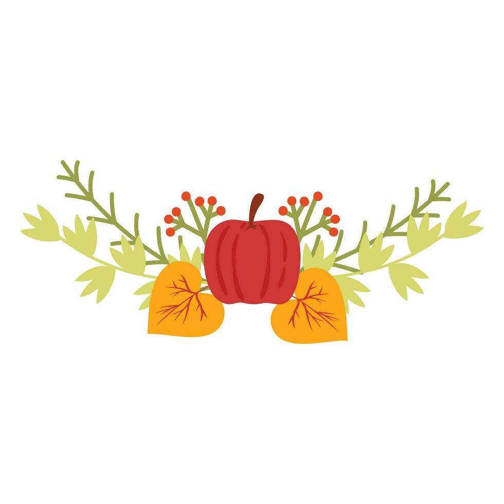 otoño otoño floral marco decoración diseño para invitaciones, tarjetas, monogramas, etc. vector