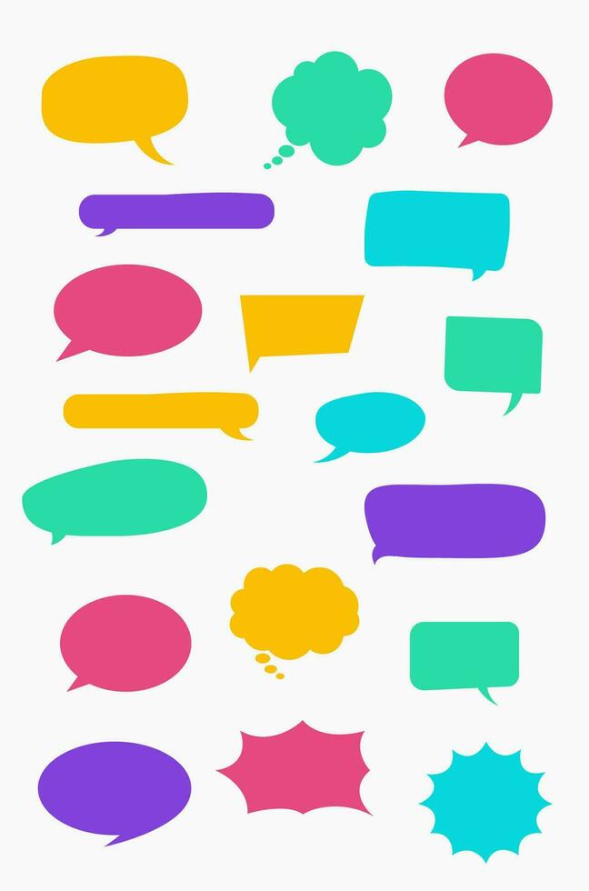 Speech Bubble Elements Pack vector