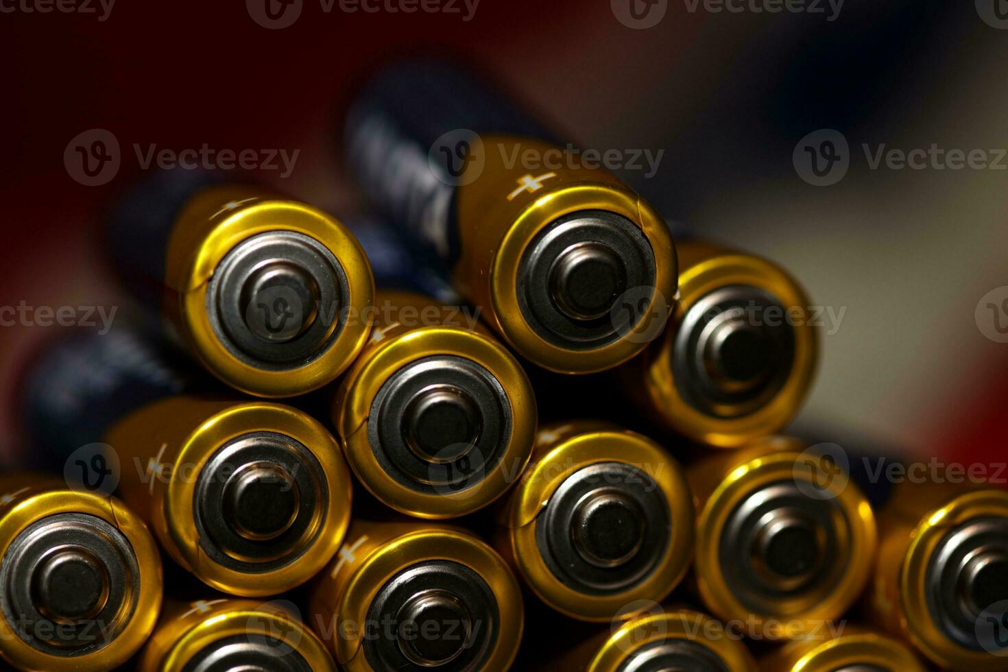 Alkaline rechargeable batteries AA macro view high quality big size prints wall posters for modules mass production accumulators high power and energy for electric vehicles photo