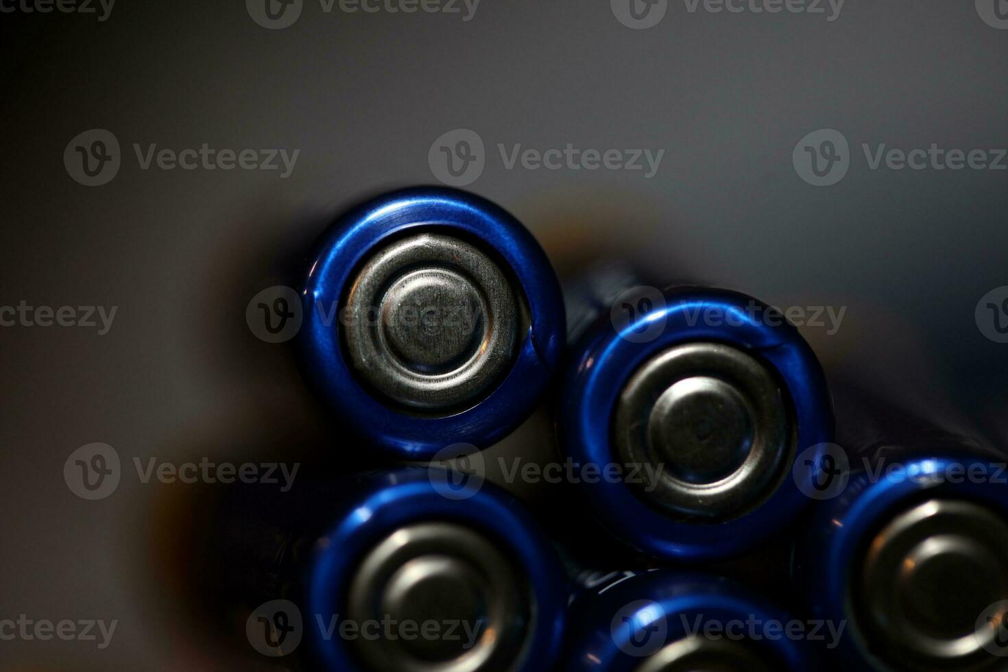 Alkaline rechargeable blue batteries AA macro view high quality big size prints wall posters for modules mass production accumulators high power and energy for electric vehicles photo