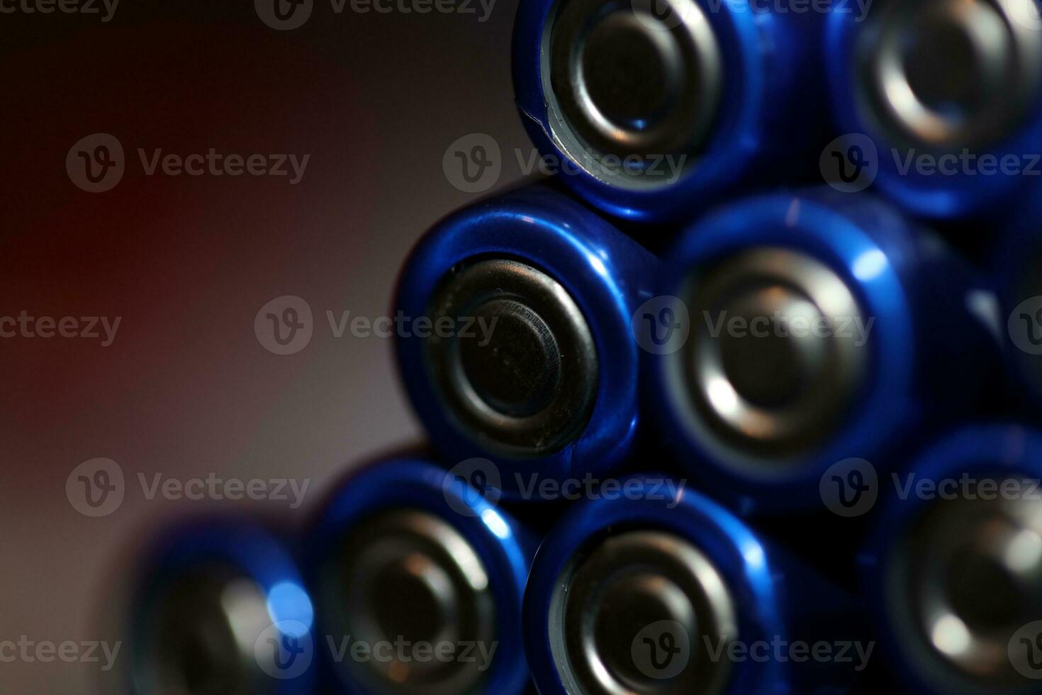 Alkaline rechargeable blue batteries AA macro view high quality big size prints wall posters for modules mass production accumulators high power and energy for electric vehicles photo