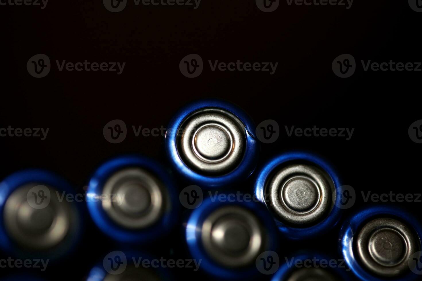 Alkaline rechargeable blue batteries AA macro view high quality big size prints wall posters for modules mass production accumulators high power and energy for electric vehicles photo
