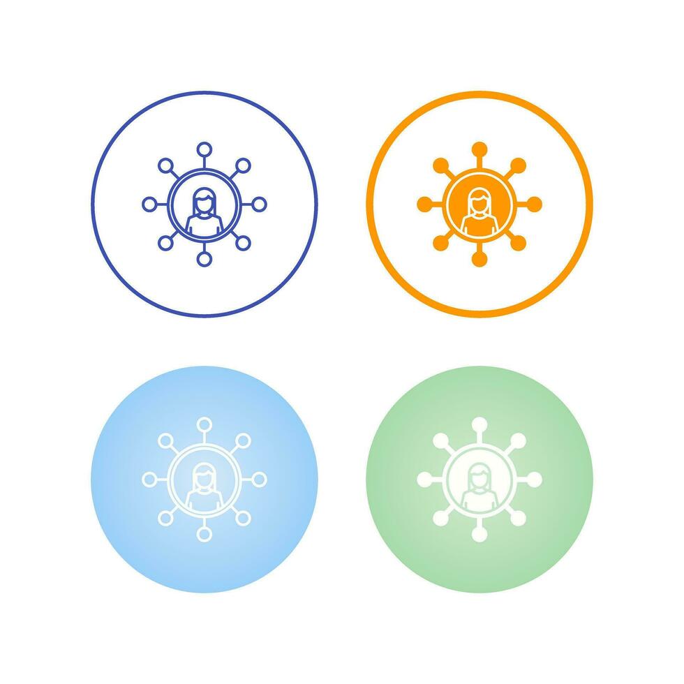 Personal Network Vector Icon