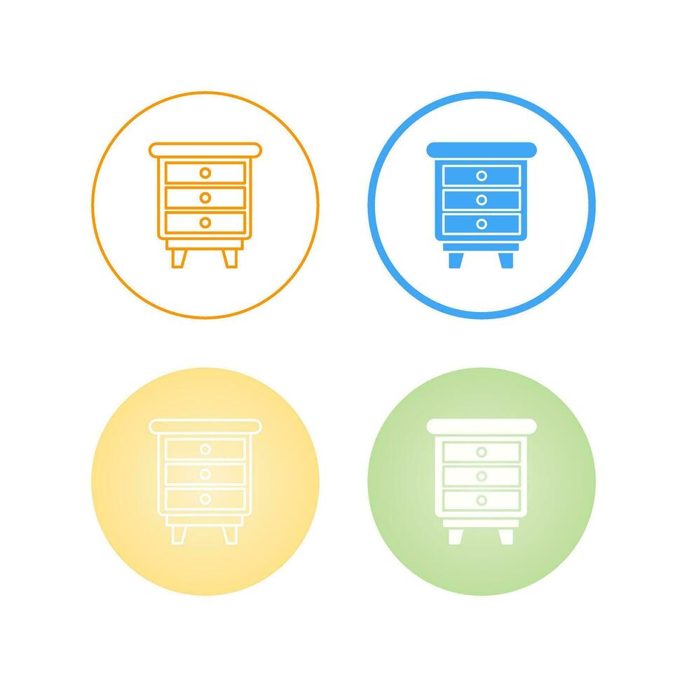 Chest Of Drawers Vector Icon