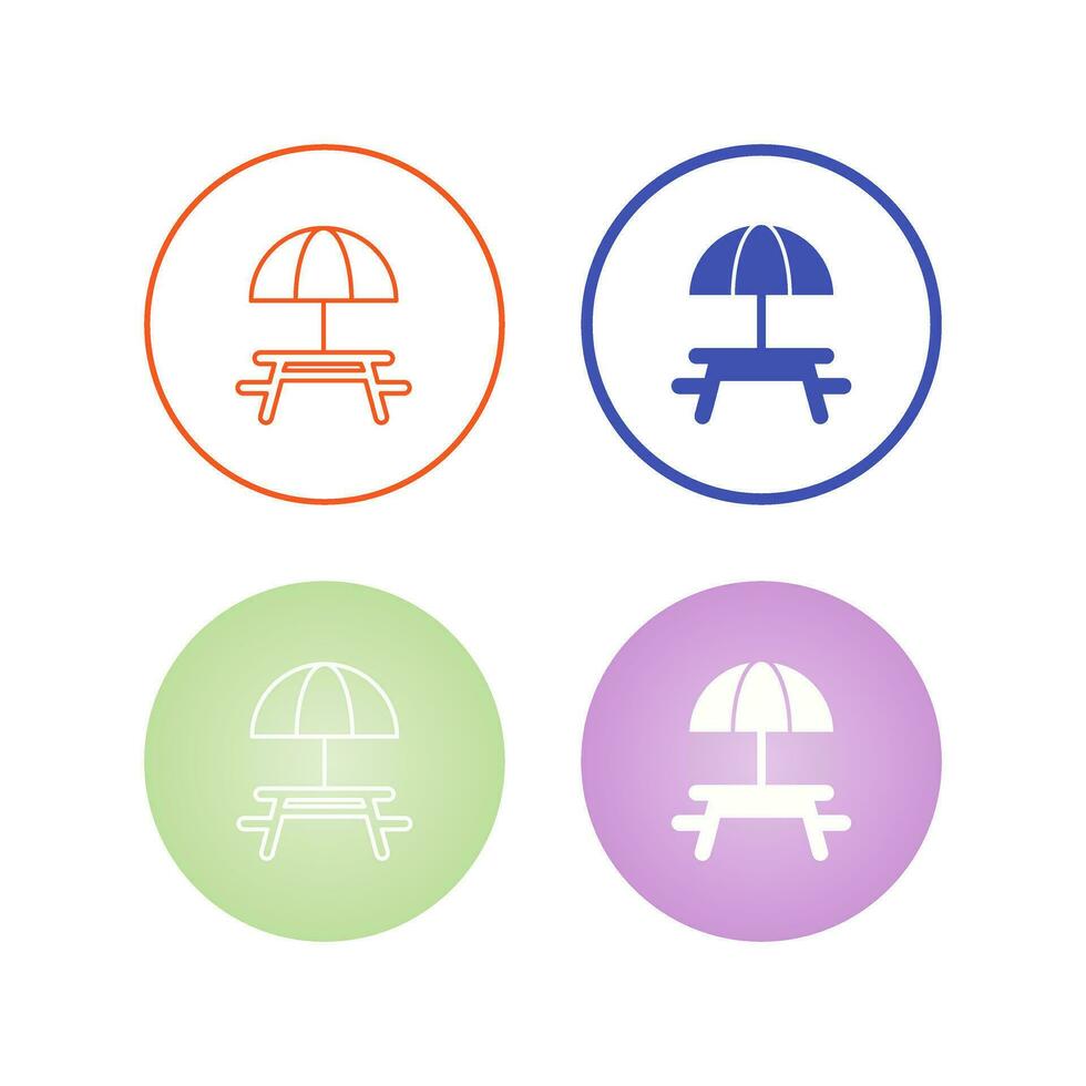 Camping Table Vector Icon