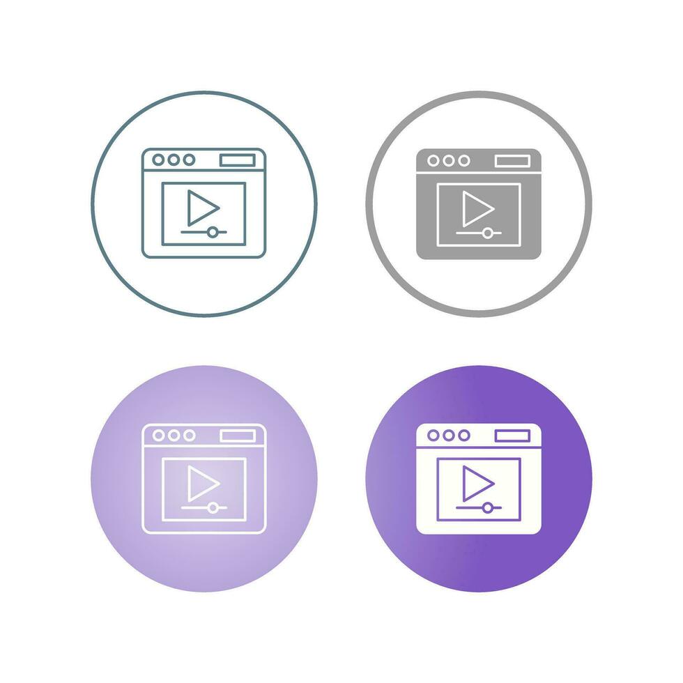 Video Player Vector Icon