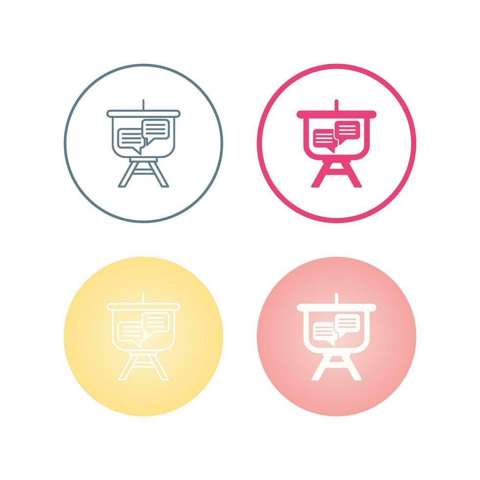 Chat Presentation Vector Icon