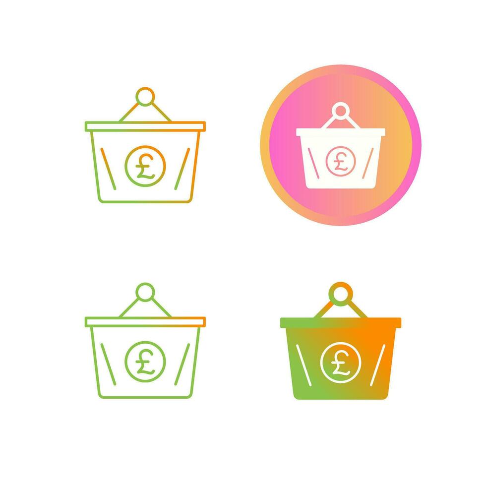 Pound Basket Vector Icon