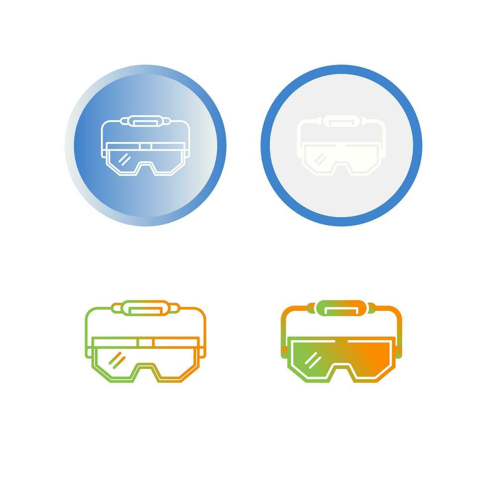 icono de vector de gafas de laboratorio