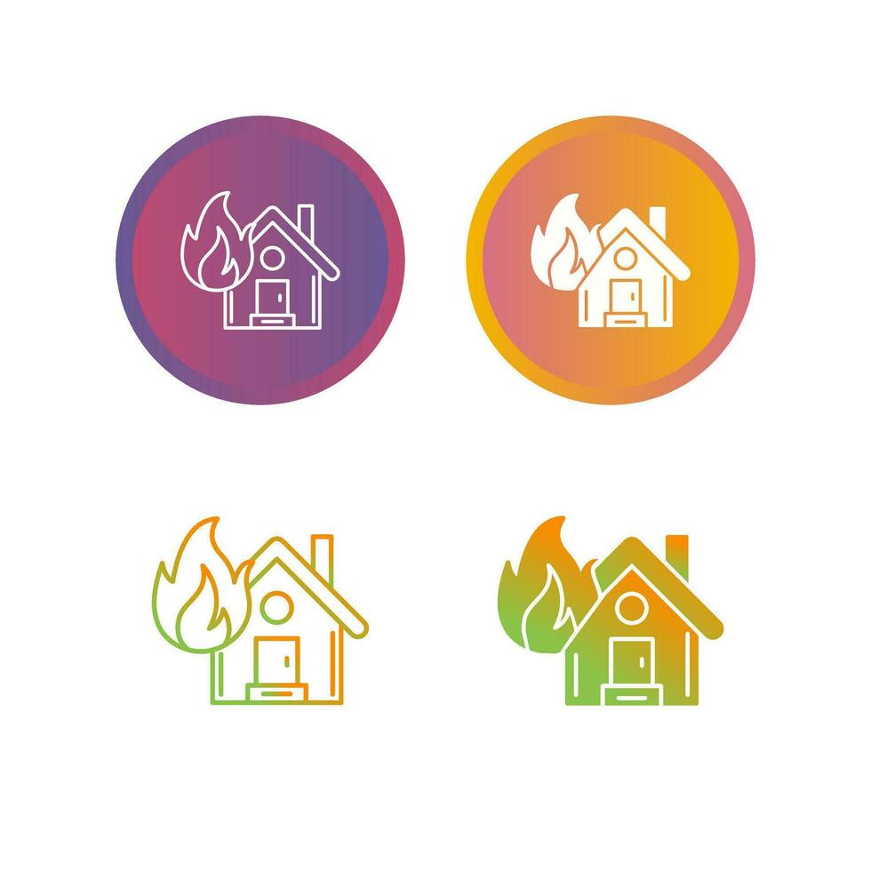 House On Fire Vector Icon