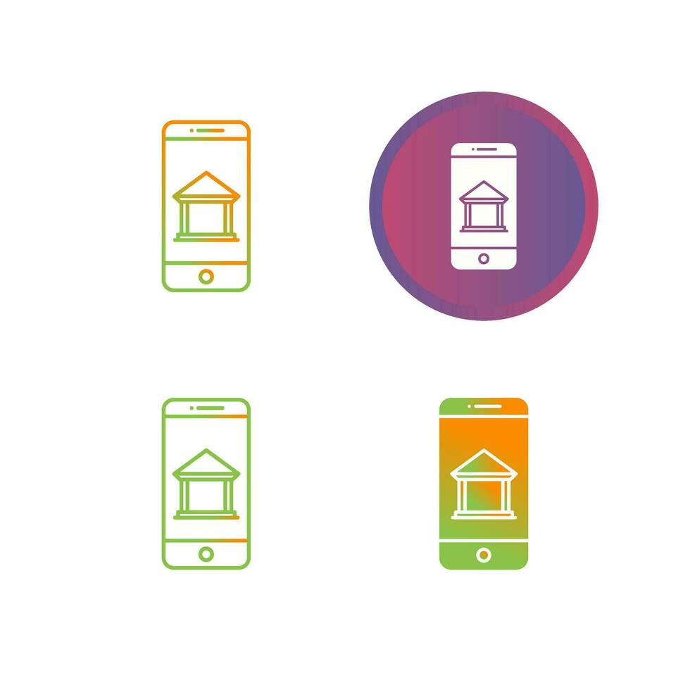 Mobile Banking Vector Icon
