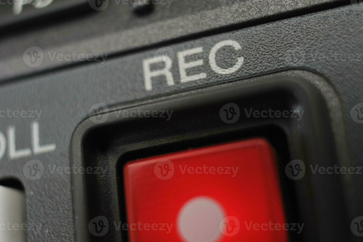 Macro shot of the Record button photo