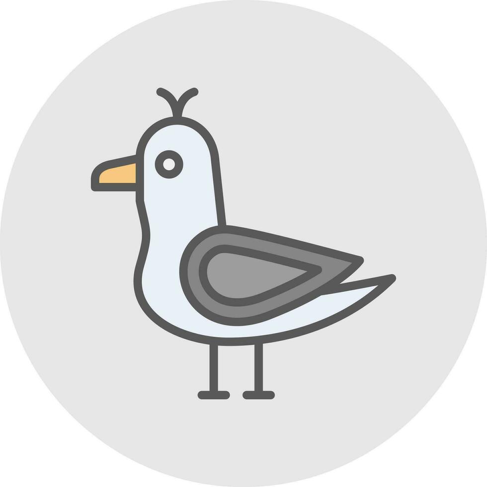 Seagull Vector Icon Design