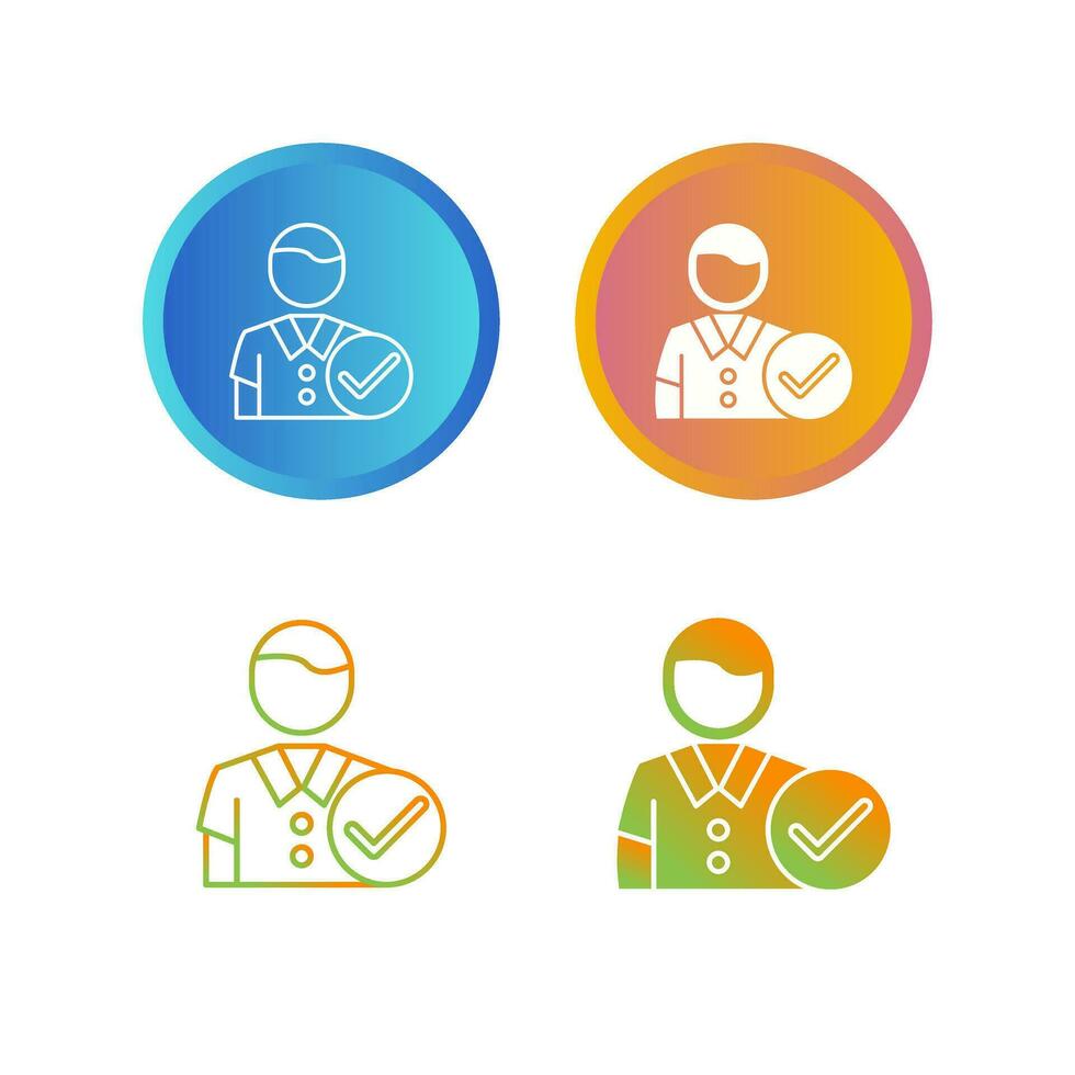 Man Accept Vector Icon
