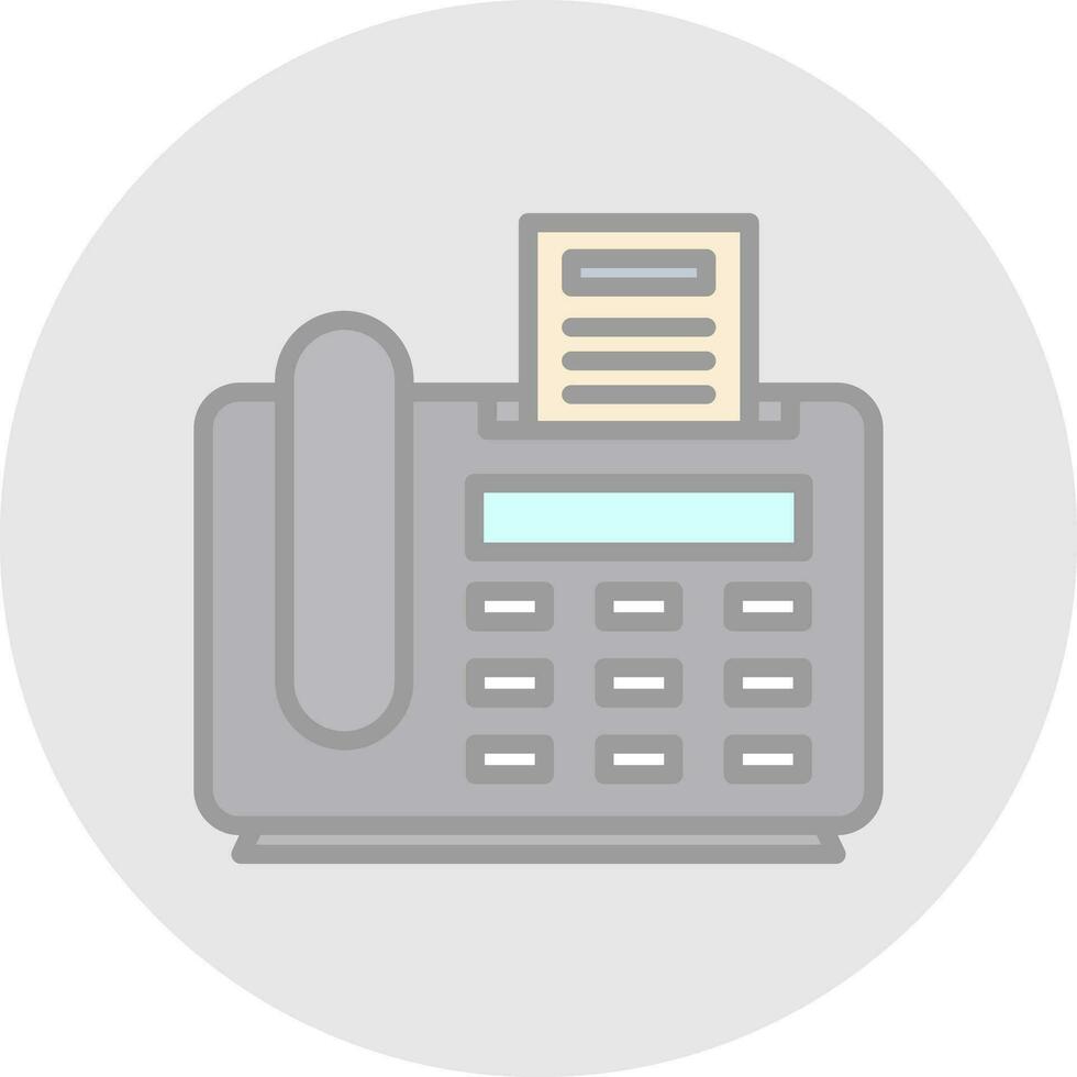 Fax Machine Vector Icon Design