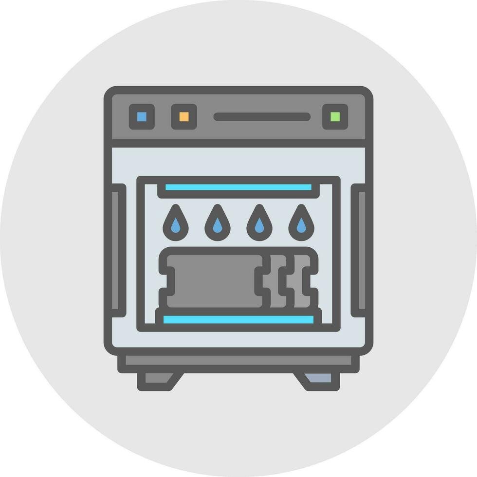 Dish Washer Vector Icon Design