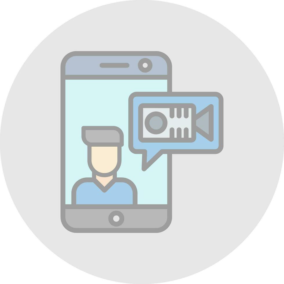 Video Chat Vector Icon Design