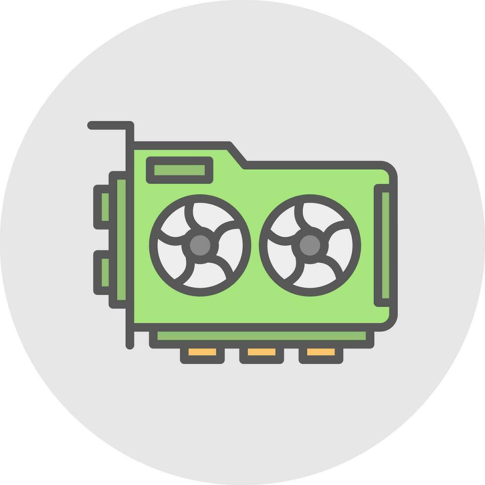 Graphic Card Vector Icon Design