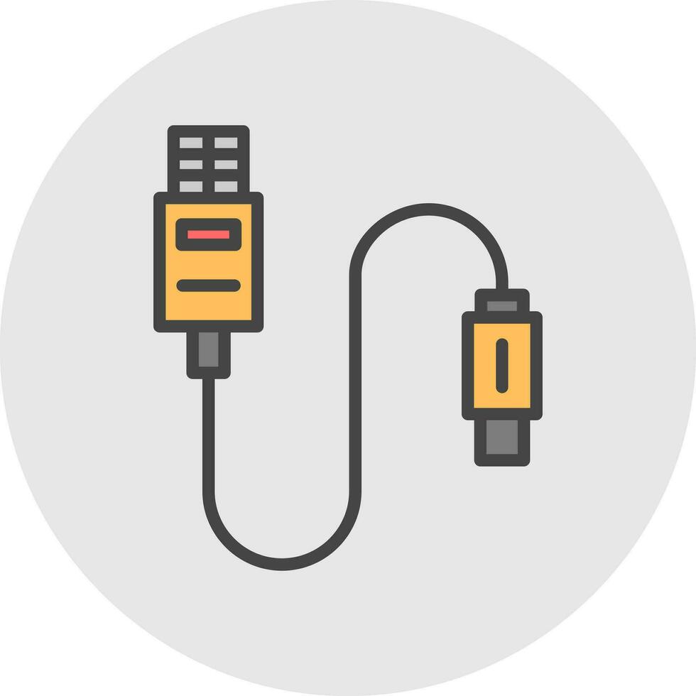 Usb Cable Vector Icon Design