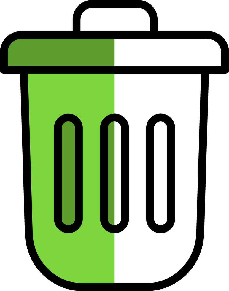 diseño de icono de vector de cubo de basura