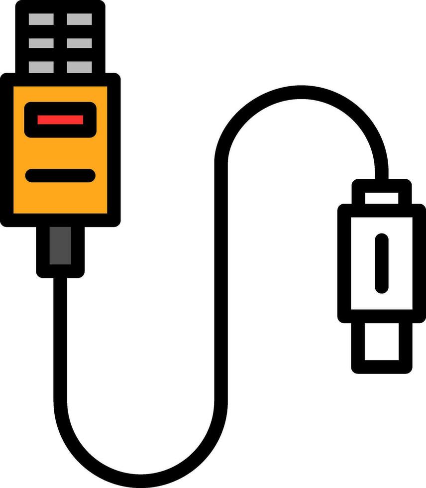 diseño de icono de vector de cable usb