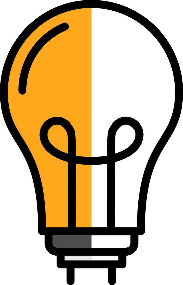 Led Bulb Vector Icon Design