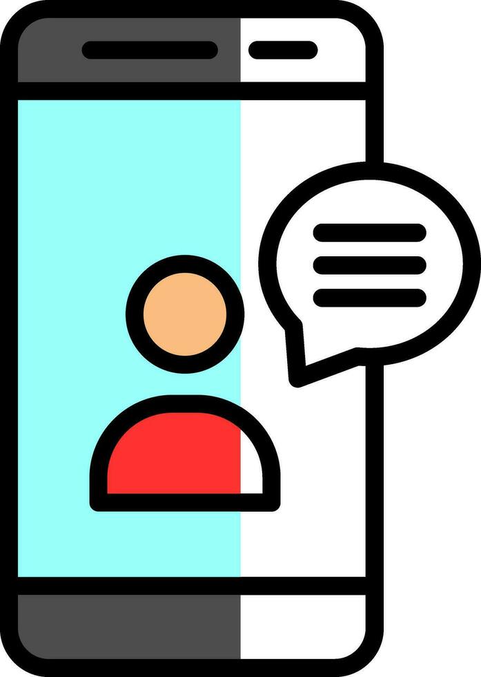 Online CHat Vector Icon Design