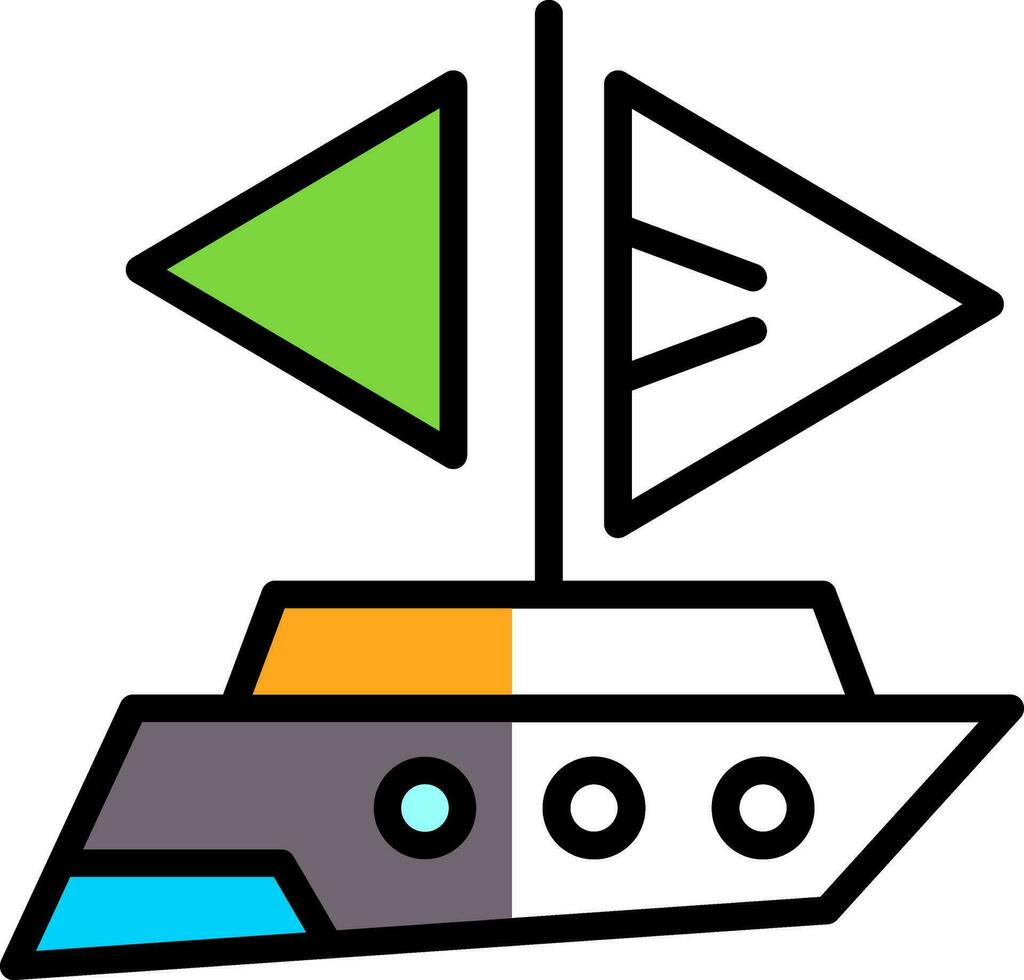 Yatch Vector Icon Design