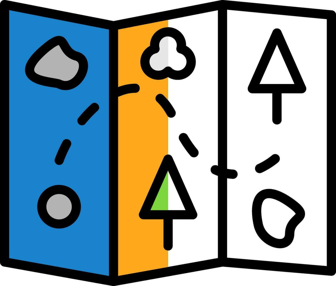 Treasure Map Vector Icon Design