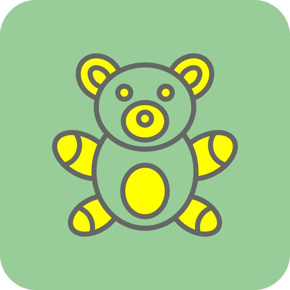 diseño de icono de vector de oso de peluche