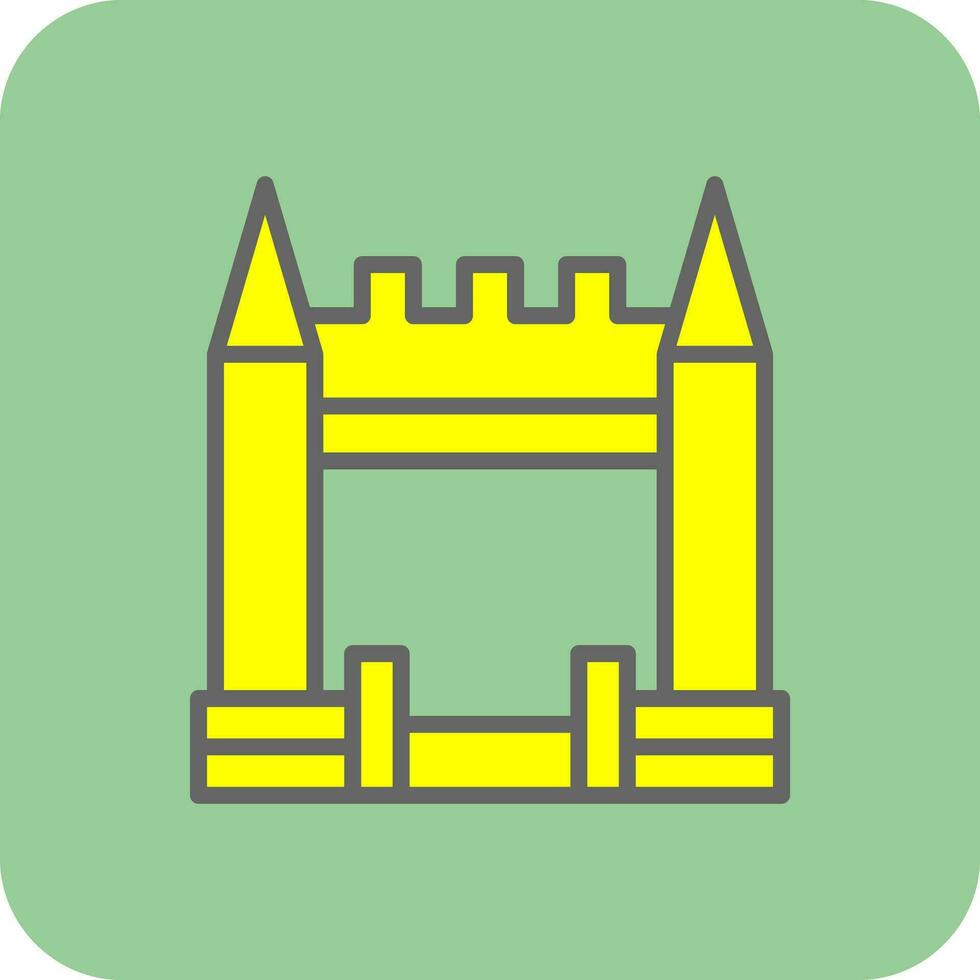 inflable castillo vector icono diseño