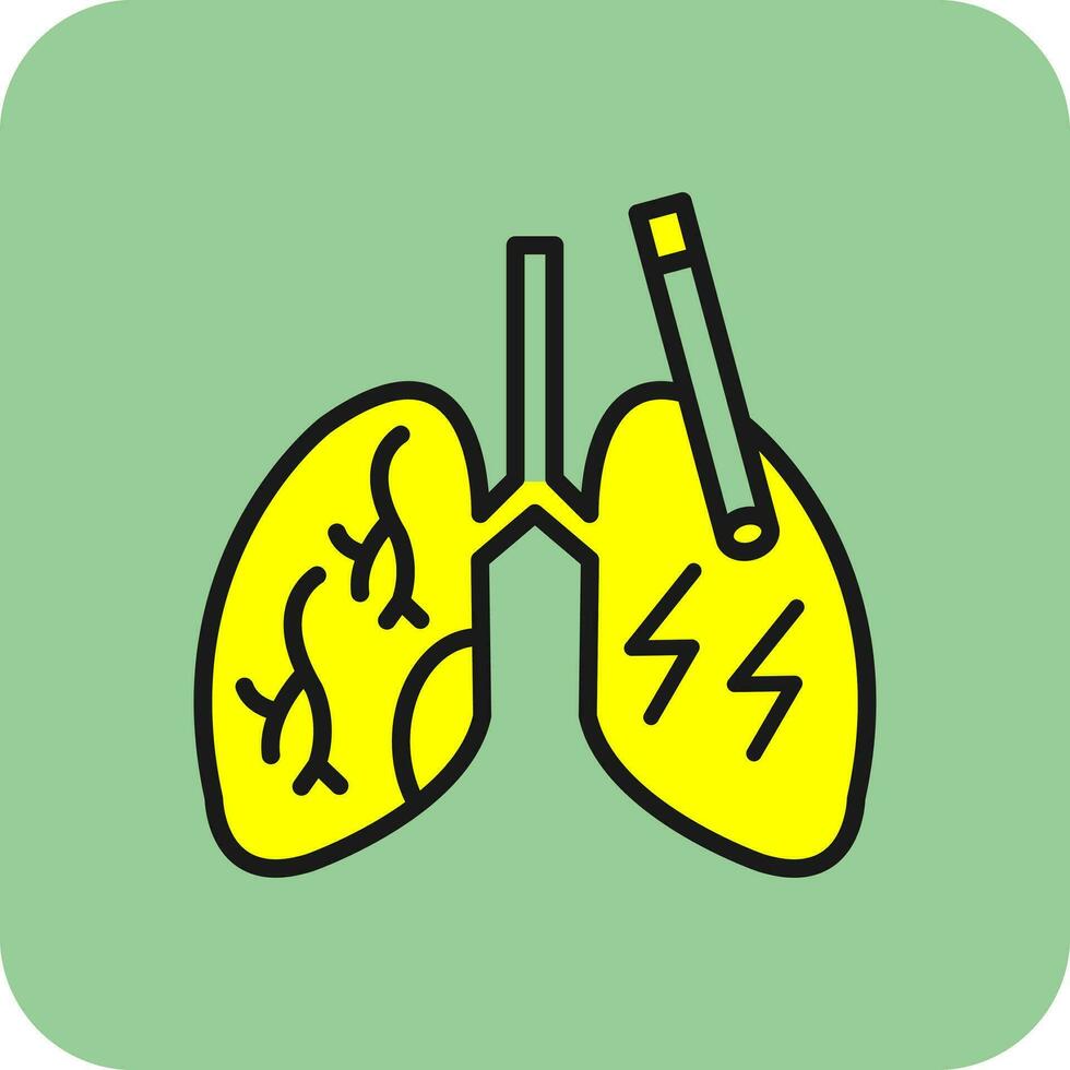 diseño de icono de vector de pulmones