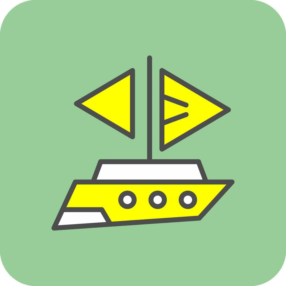 Yatch Vector Icon Design