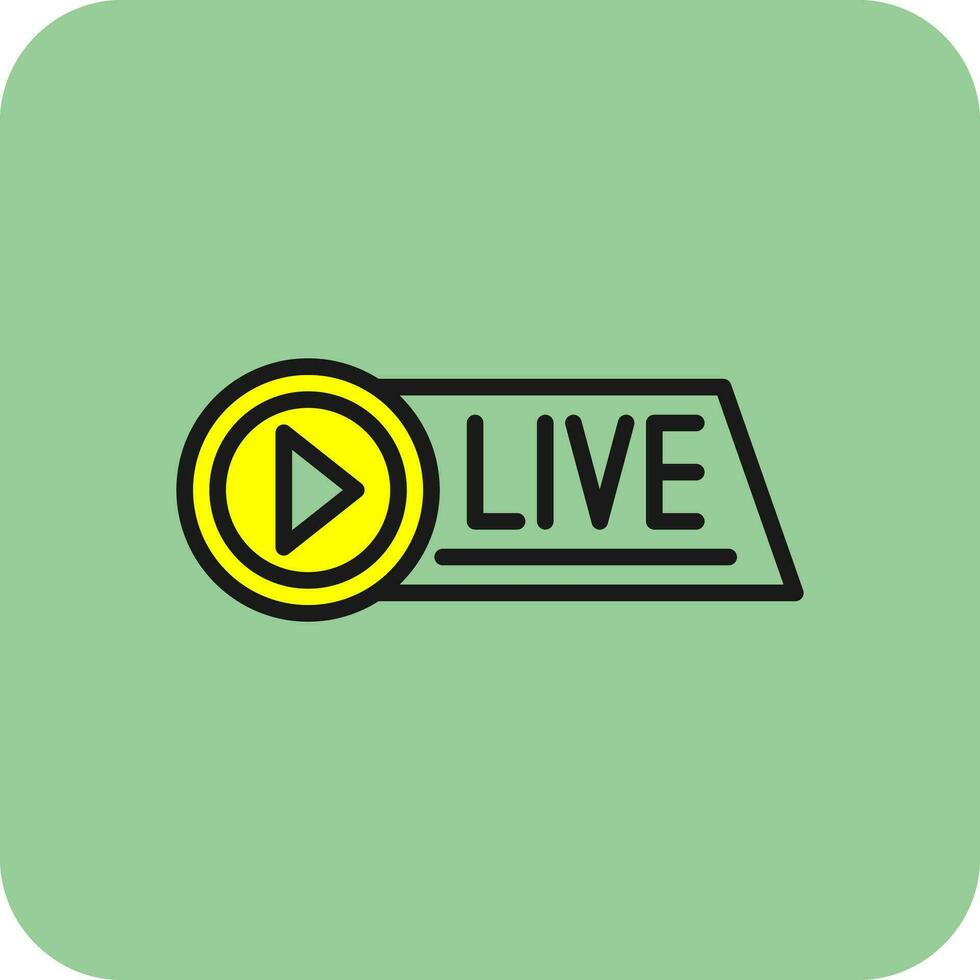 Live Streaming Vector Icon Design