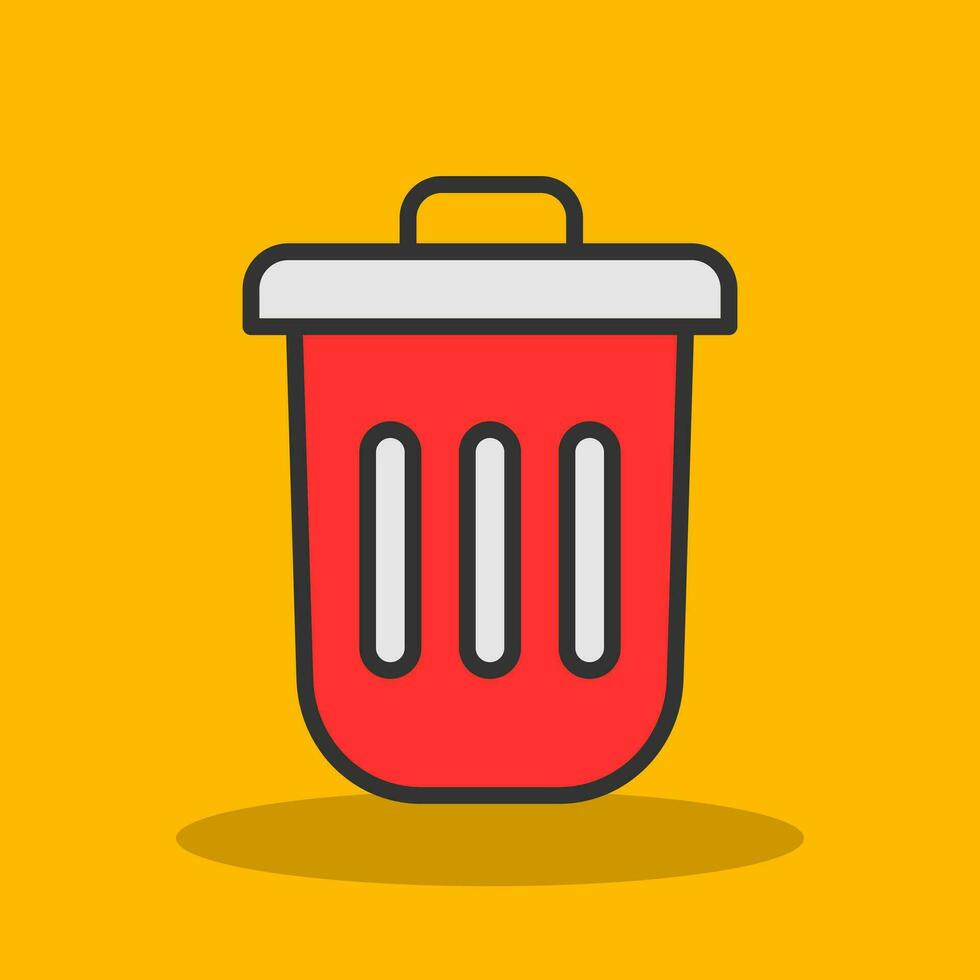 Dustbin Vector Icon Design
