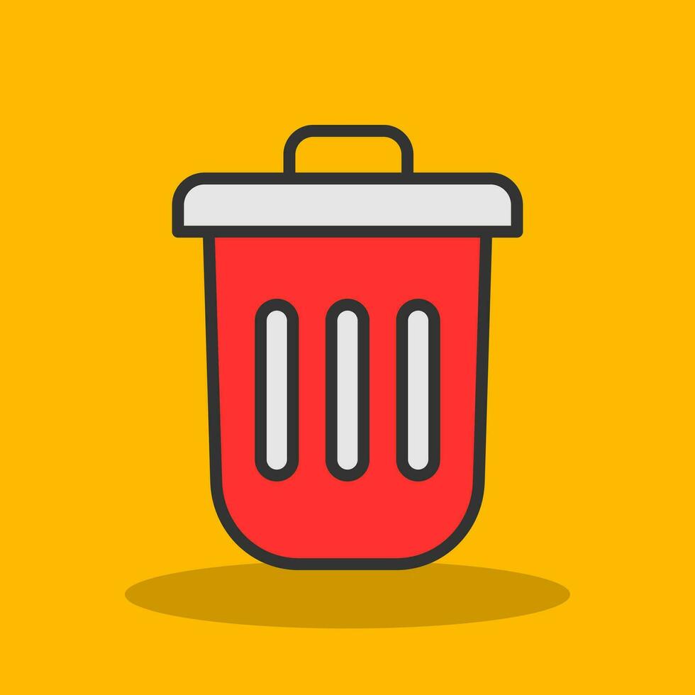 Dustbin Vector Icon Design