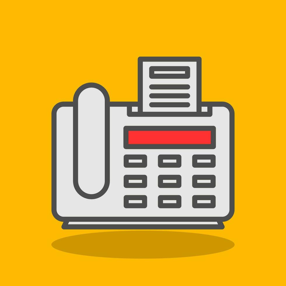 Fax Machine Vector Icon Design
