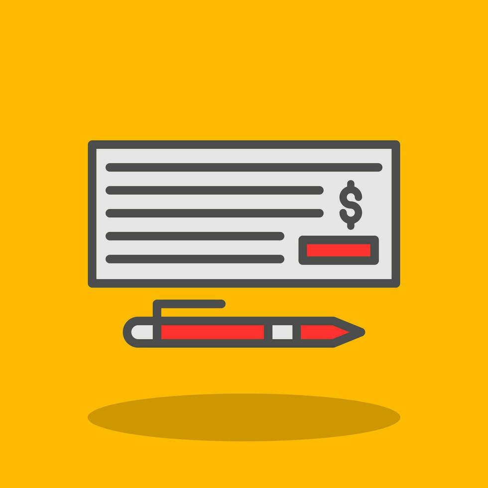 Cheque Vector Icon Design