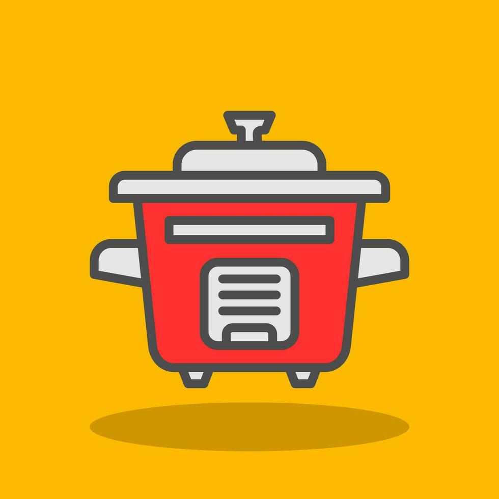 Rice Cooker Vector Icon Design