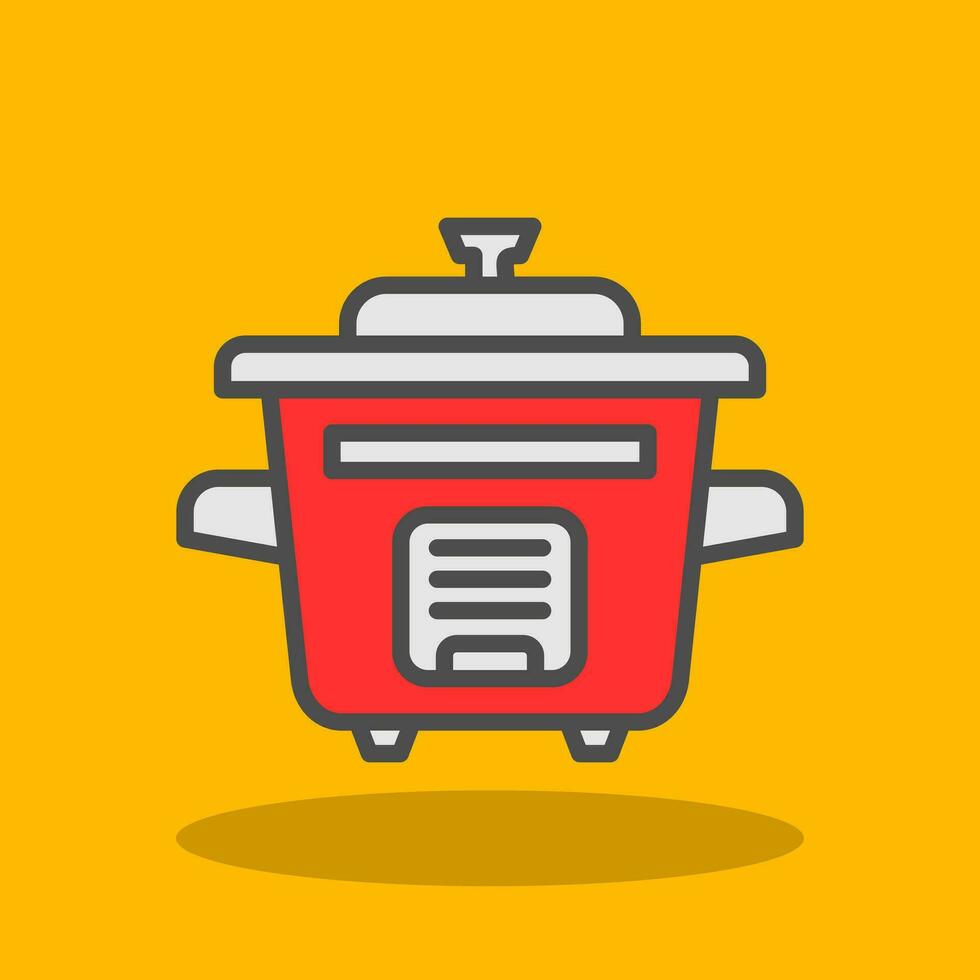 Rice Cooker Vector Icon Design