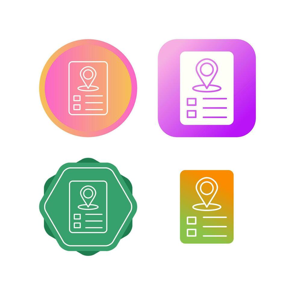 Itinerary Vector Icon
