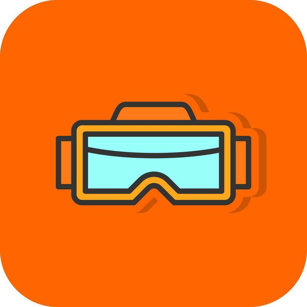 diseño de icono de vector de gafas vr