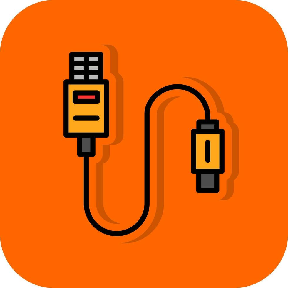 diseño de icono de vector de cable usb