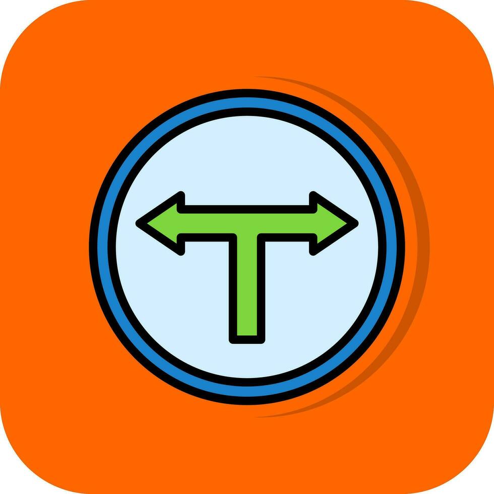 T Junction Vector Icon Design