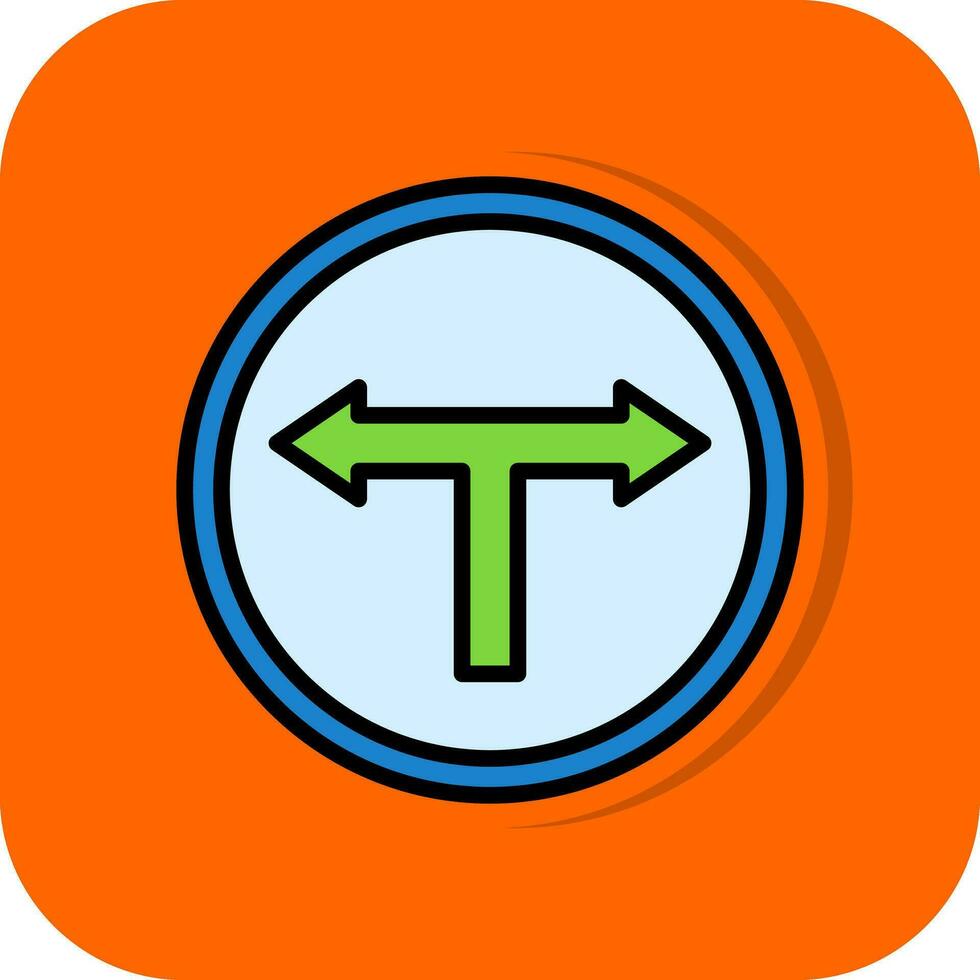 T Junction Vector Icon Design