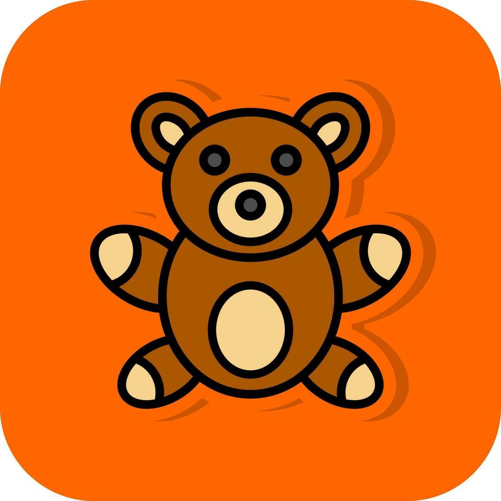 diseño de icono de vector de oso de peluche