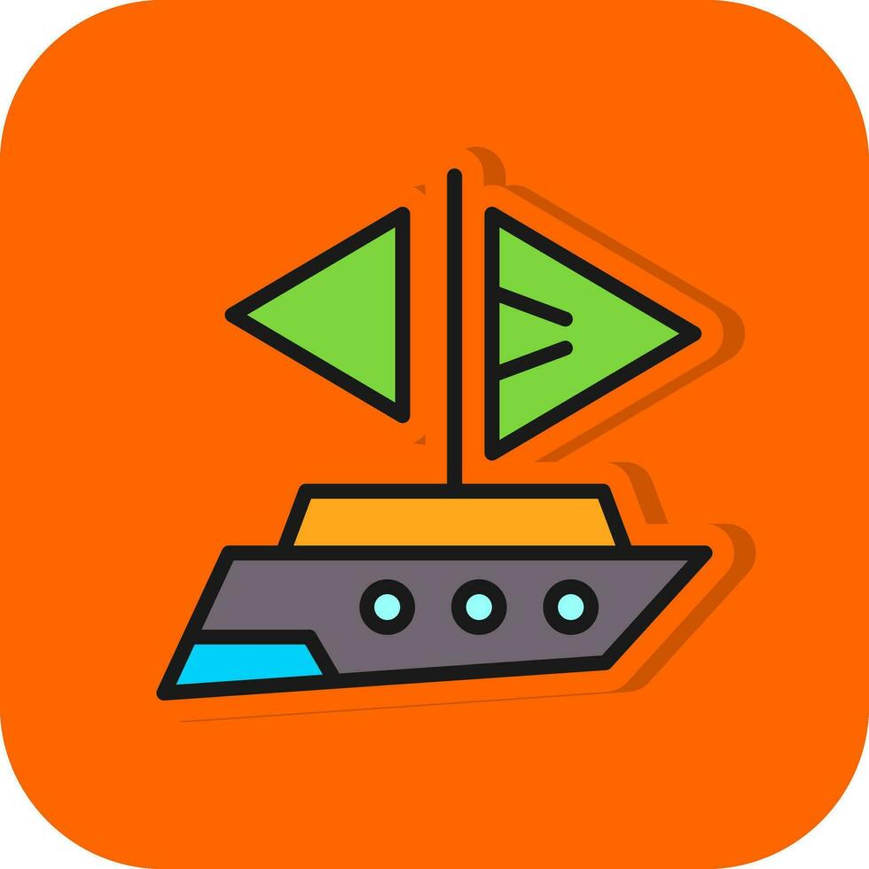 Yatch Vector Icon Design