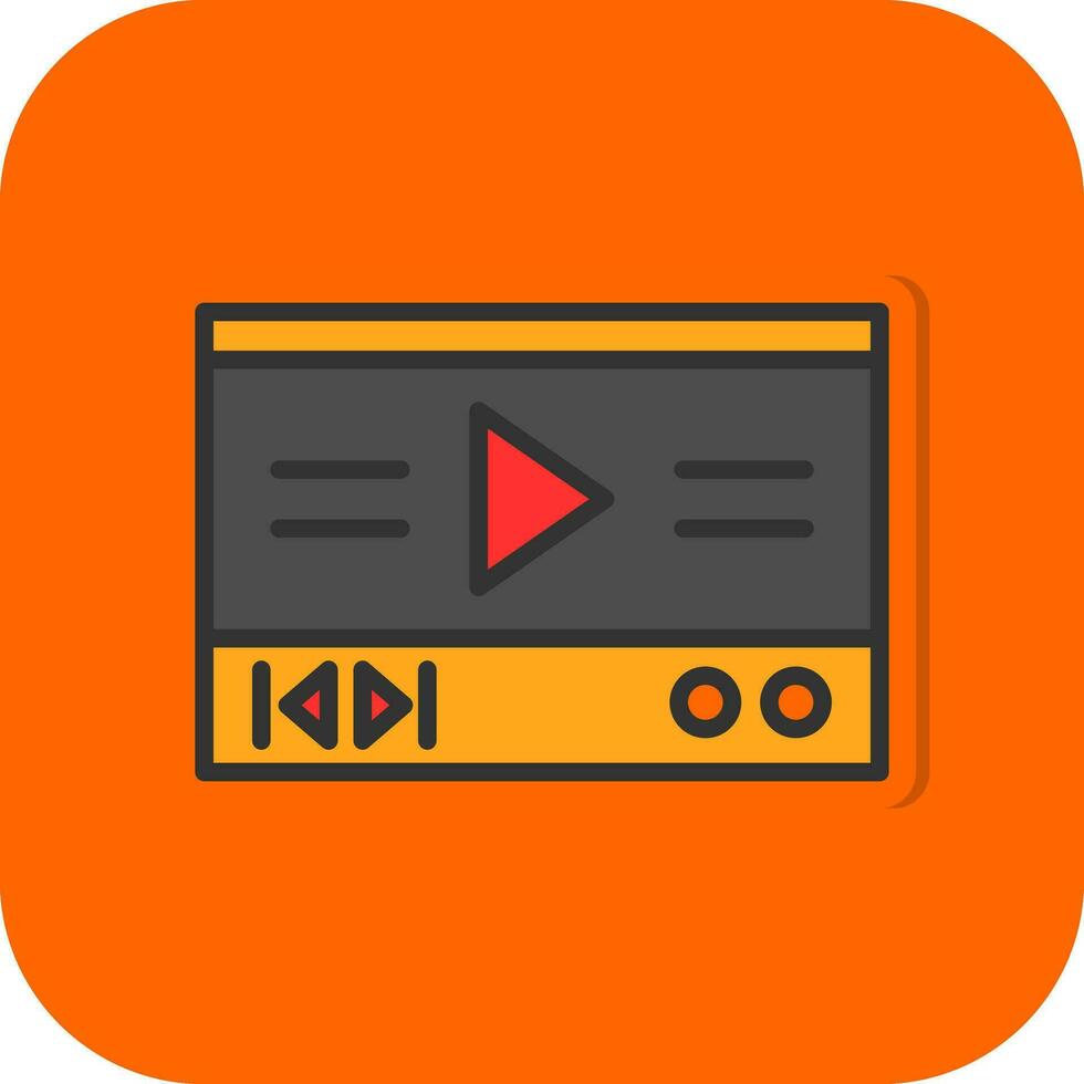 Video Player Vector Icon Design